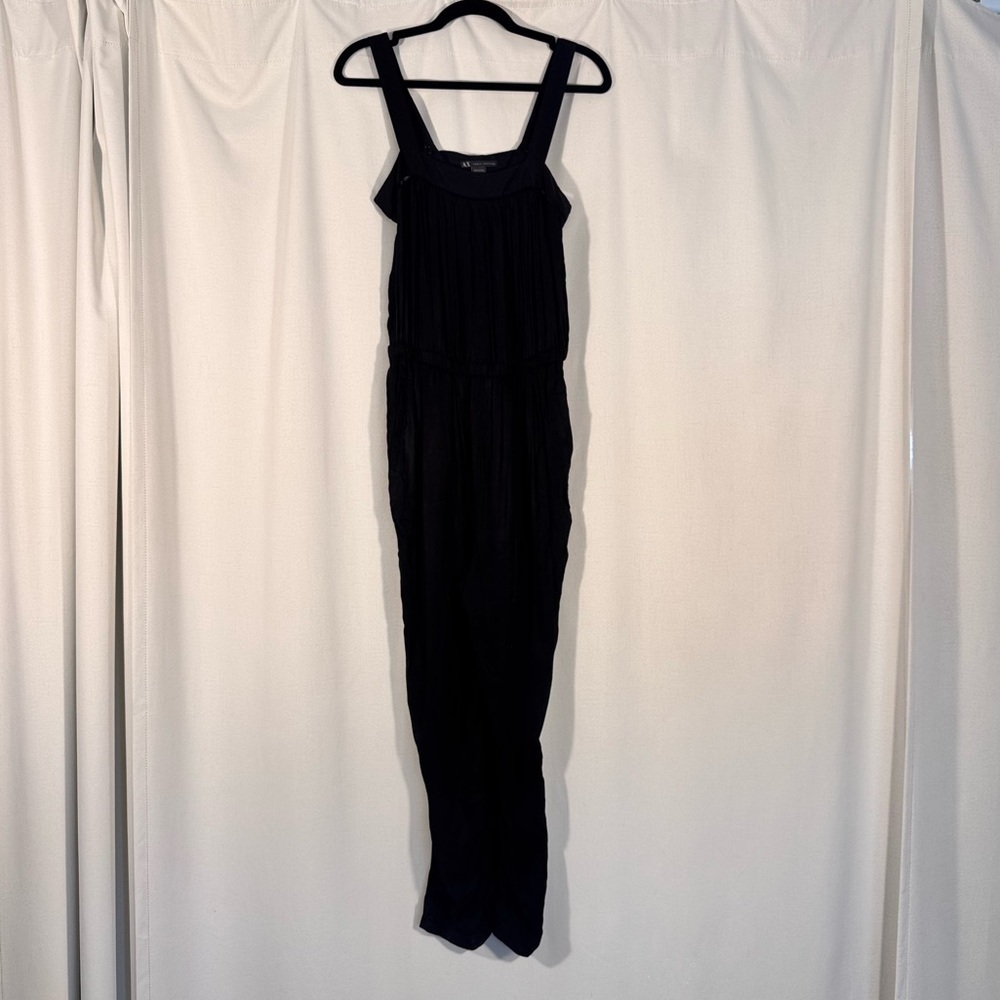 Armani Exchange Black Sleeveless Jumpsuit